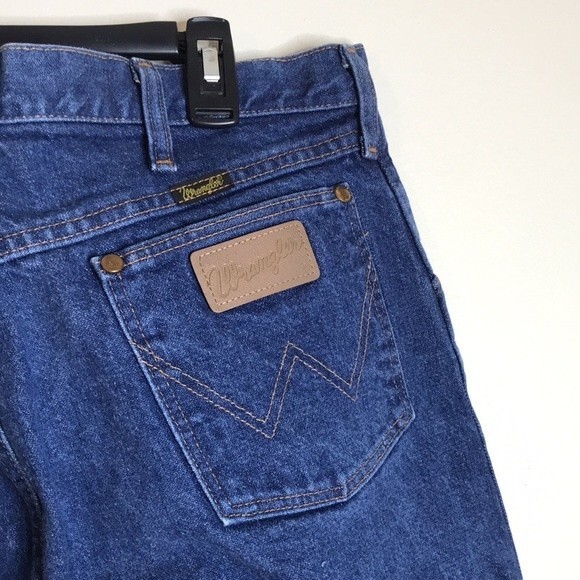 Wranglers mens original fit cowboy cut cotton denim jeans size 35x36 western 90s - Picture 8 of 9